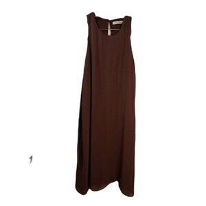 Final Touch Brown Midi‎ Sleeveless Dress Medium